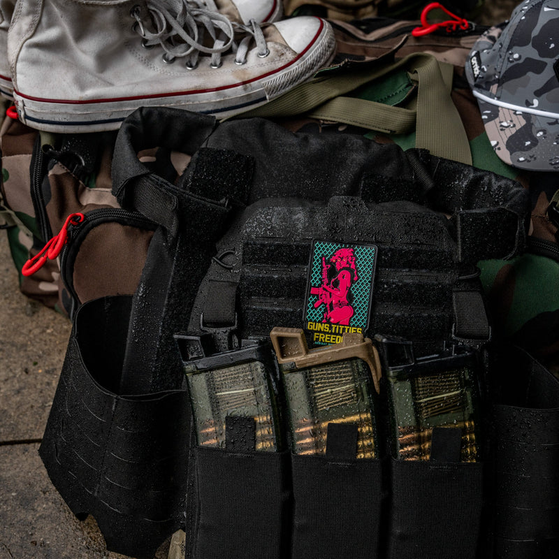 Load image into Gallery viewer, Guns, Titties, Freedom Retro PVC Patch
