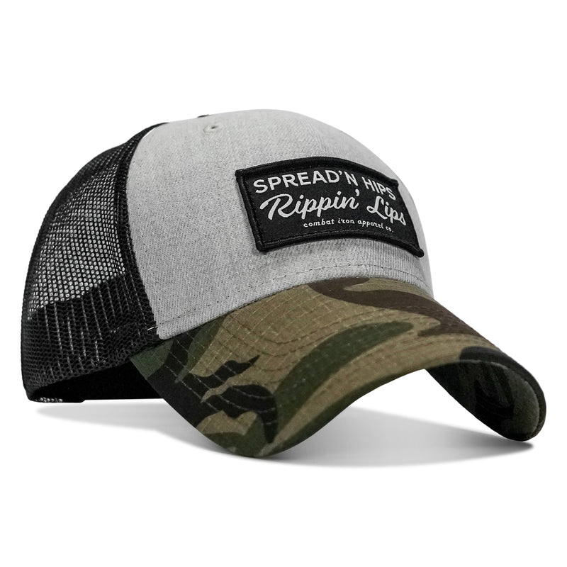Load image into Gallery viewer, Spreadin&#39; Hips Rippin&#39; Lips Patch Snapback
