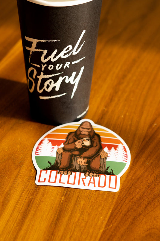 Colorado Coffee Squatch Sticker