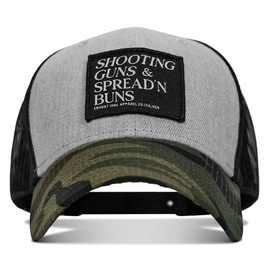 Shooting Guns & Spread'n Buns Patch Snapback Hat