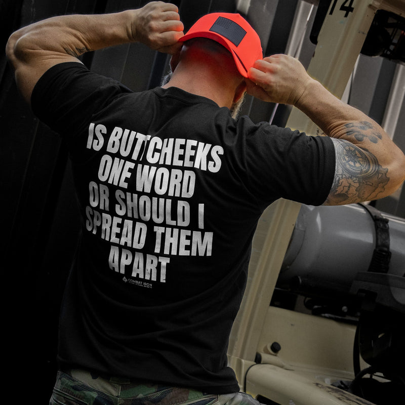 Load image into Gallery viewer, Is Buttcheeks One Word Or Should I Spread Them Apart Men's T-Shirt
