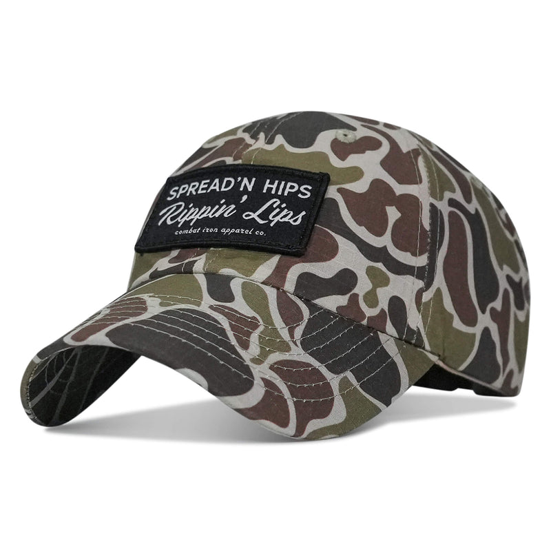 Load image into Gallery viewer, Spreadin' Hips and Rippin' Lips Patch Ripstop Snapback
