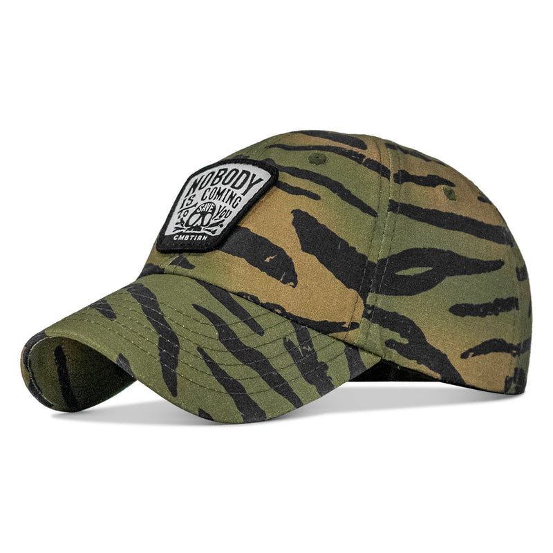 Load image into Gallery viewer, Nobody Is Coming To Save You Skull Patch Ripstop Snapback
