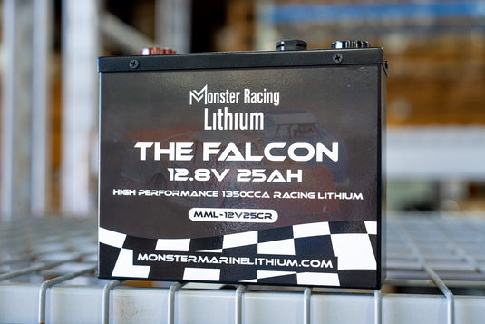 12.8V 25AH - "THE FALCON" - MONSTER RACING LITHIUM