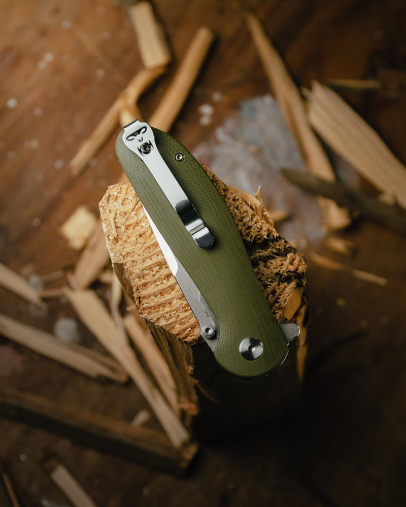 Load image into Gallery viewer, The Straight Back Folding Pocket Knife Giftset for Men and Women (Silver and Green)
