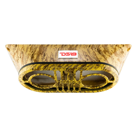 DS18 JBASS/CM Exclusive Jeep Gate Enclosure for 2x10" Shallow Subwoofer Camo Beige