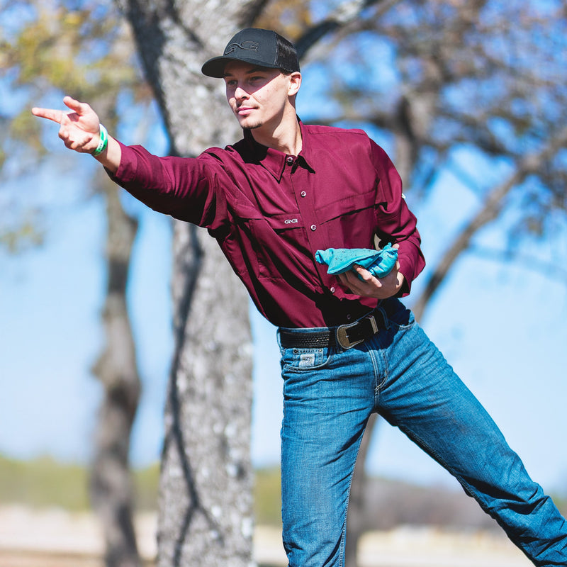 Load image into Gallery viewer, Maroon Explorer Shirt | Long Sleeve
