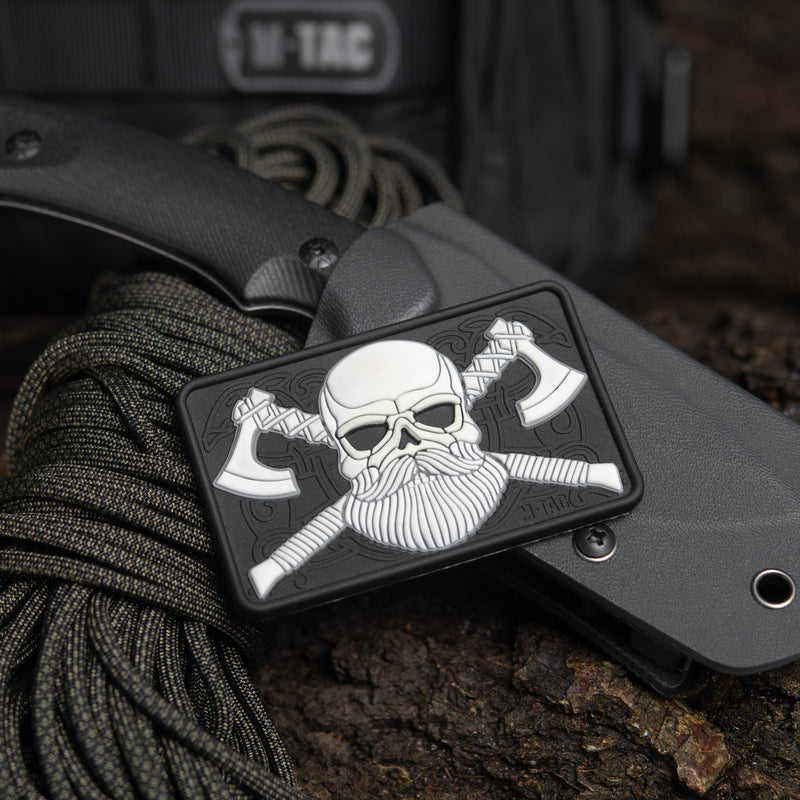 Load image into Gallery viewer, M-Tac Bearded Skull with Axes 3D PVC
