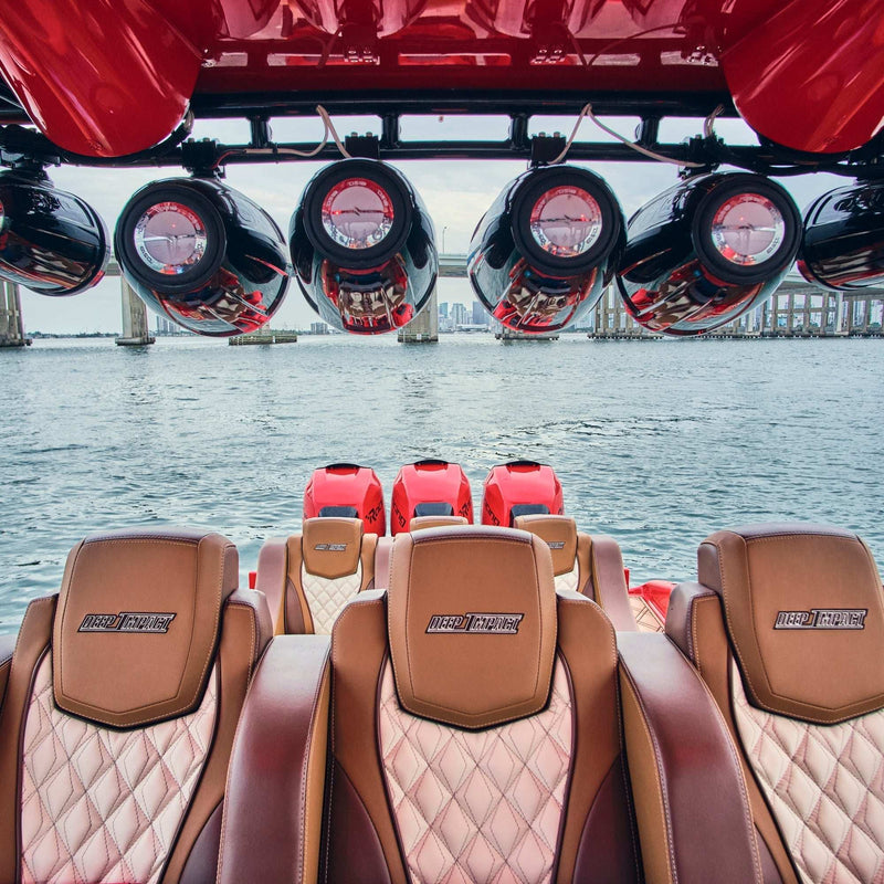 Load image into Gallery viewer, NXL 8&quot; Neodymium Marine and Powersports Towers with Built-in Passive Radiator, 1&quot; Driver and LED RGB Lights 180 Watts Rms - Skoutley Outdoors LLC
