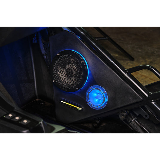 Polaris Slingshot Front Kick Empty Panel Pods With Digital LED Lights fits 2 x 6.5