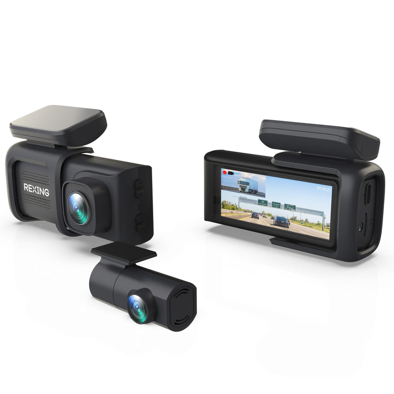 Load image into Gallery viewer, Rexing DT2 Dual Channel 1080p Front and Rear Dash Cam (Open Box)
