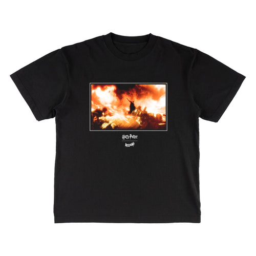 Welcome x Harry Potter Dumbledore Boxy Garment-Dyed Tee - Black