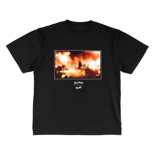 Welcome x Harry Potter Dumbledore Boxy Garment-Dyed Tee - Black