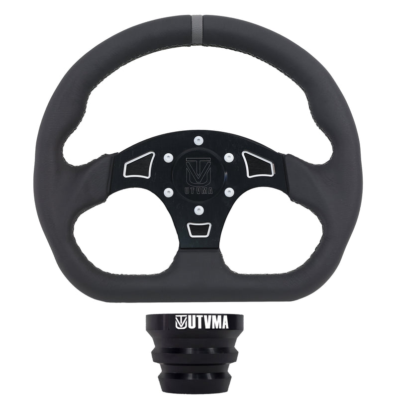 Load image into Gallery viewer, UTVMA DriftX Leather Steering Wheel With Hub (Polaris and Can Am Models)
