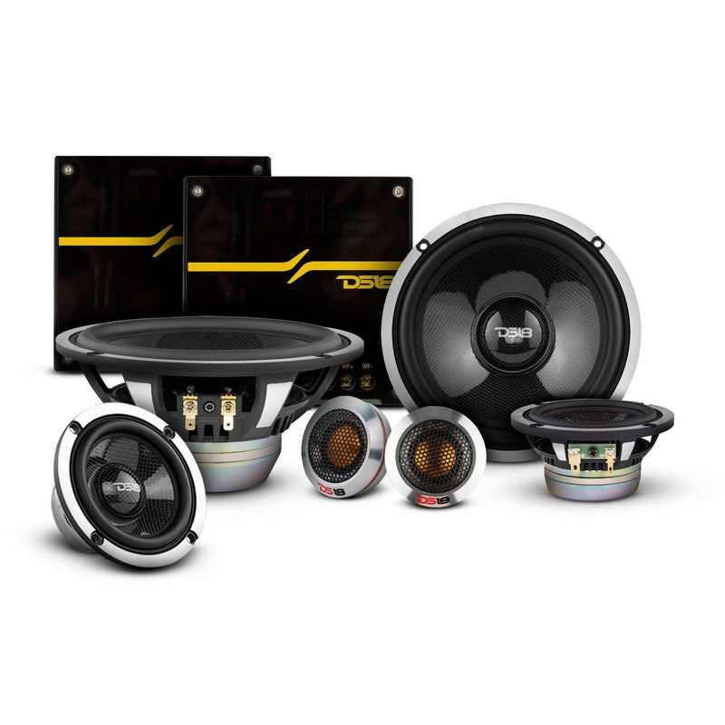 Load image into Gallery viewer, DX 6.5&quot; 3- Way Neodymium Component Speaker System With Carbon Fiber Cone 290 Watts Rms 4-Ohm - Skoutley Outdoors LLC
