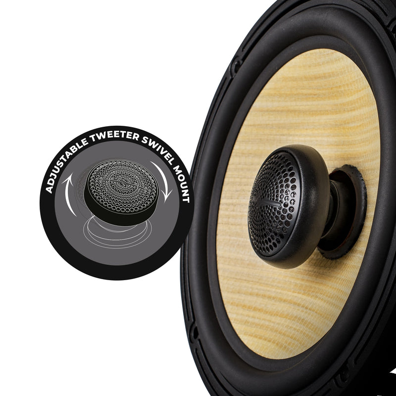 Load image into Gallery viewer, DXQ 6.5&quot; 2-Way Coaxial Speaker with Yellow Straw and Composite Foam Cone | 150W RMS 4-Ohm
