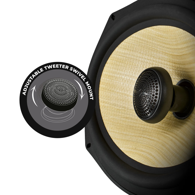 Load image into Gallery viewer, DXQ 6x9&quot; 2-Way Coaxial Speaker with Yellow Straw and Composite Foam Cone | 150W RMS 4-Ohm
