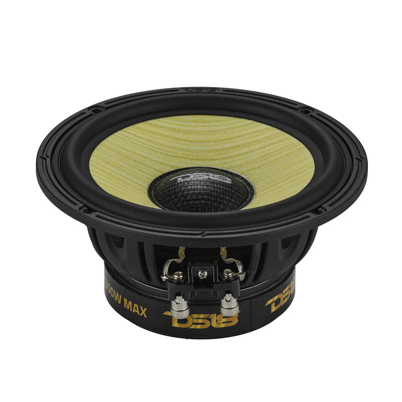 Load image into Gallery viewer, DXQ 6.5" 2-Way Component Speaker Set with Yellow Straw + Composite Foam Cone | 150W RMS 4-Ohm
