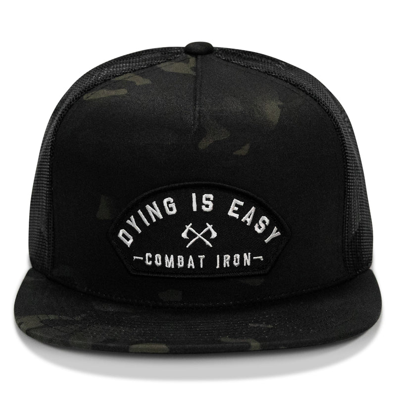 Load image into Gallery viewer, Dying Is Easy Patch Flatbill SnapBack Hat
