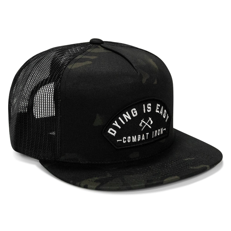 Load image into Gallery viewer, Dying Is Easy Patch Flatbill SnapBack Hat
