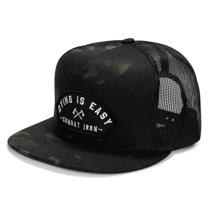 Load image into Gallery viewer, Dying Is Easy Patch Flatbill SnapBack Hat
