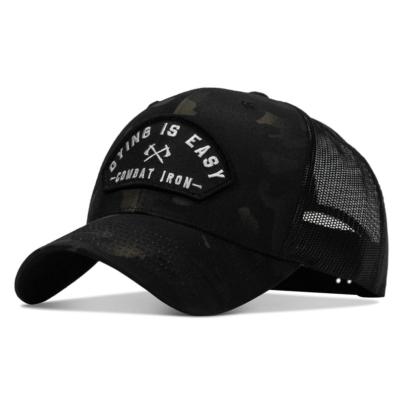 Load image into Gallery viewer, Dying Is Easy Arched Patch Snapback Hat
