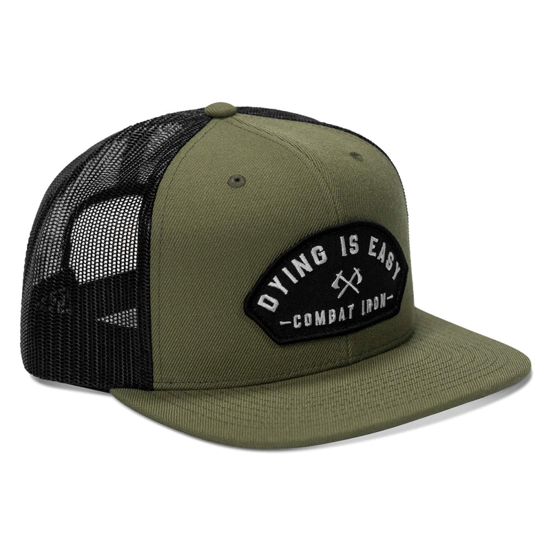 Load image into Gallery viewer, Dying Is Easy Patch Flatbill SnapBack Hat
