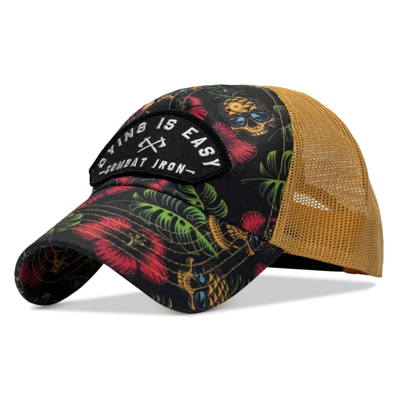 Load image into Gallery viewer, Dying Is Easy Arched Patch Tactical Ripstop Mesh Snapback Hat
