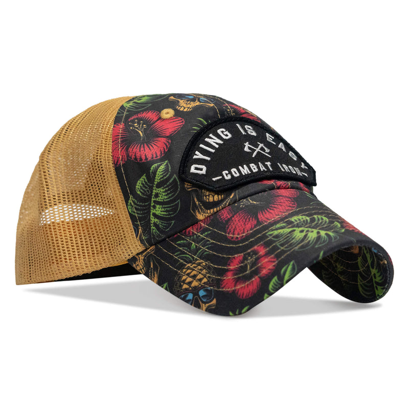 Load image into Gallery viewer, Dying Is Easy Arched Patch Tactical Ripstop Mesh Snapback Hat
