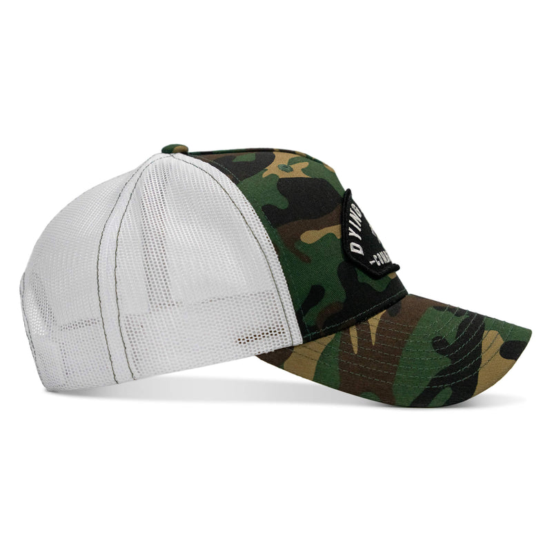 Load image into Gallery viewer, Dying Is Easy Arched Patch Snapback Hat
