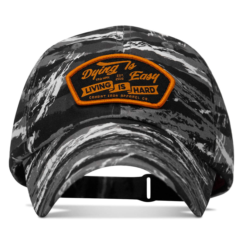 Load image into Gallery viewer, Dying Is Easy, Living Is Hard Patch Tactical Ripstop Mesh Snapback Hat
