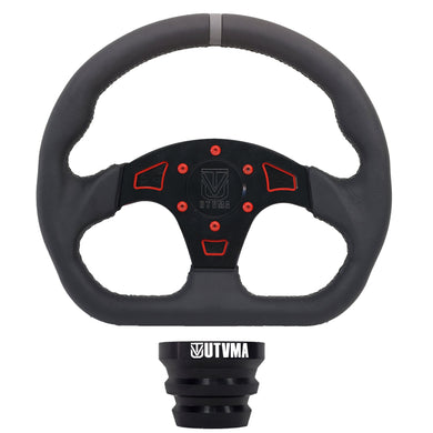 UTVMA DriftX Leather Steering Wheel With Hub (Polaris and Can Am Models)