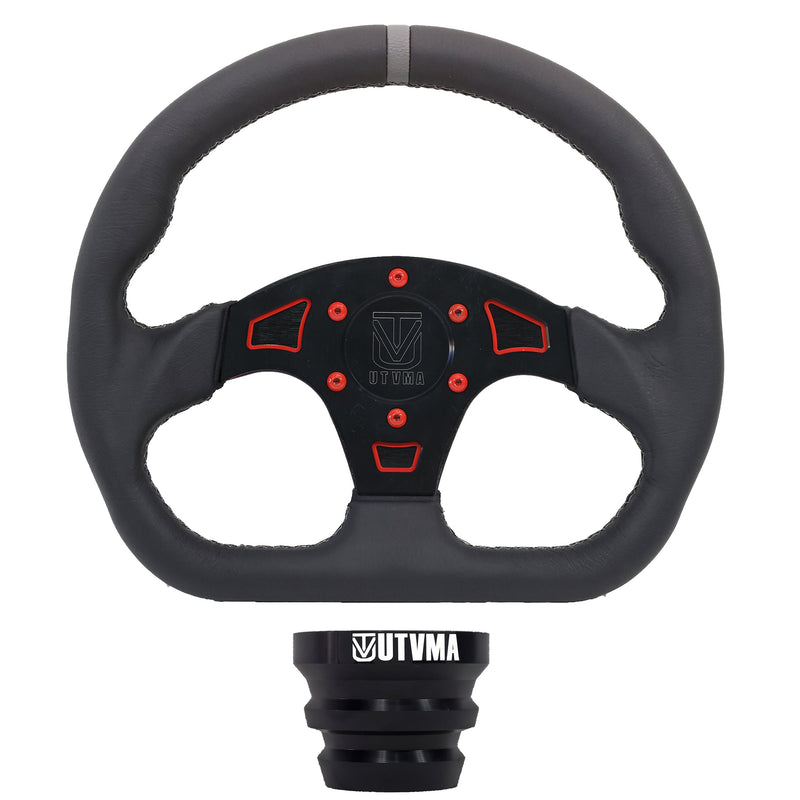Load image into Gallery viewer, UTVMA DriftX Leather Steering Wheel With Hub (Polaris and Can Am Models)
