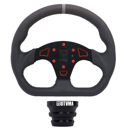 UTVMA DriftX Leather Steering Wheel With Hub (Polaris and Can Am Models)