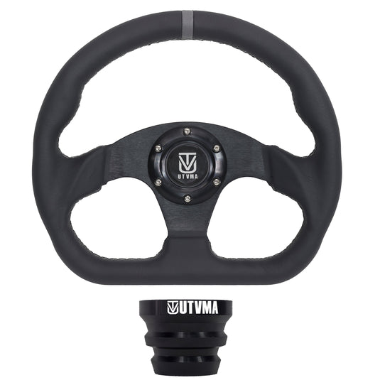 UTVMA DriftX Leather Steering Wheel With Hub (Polaris and Can Am Models)