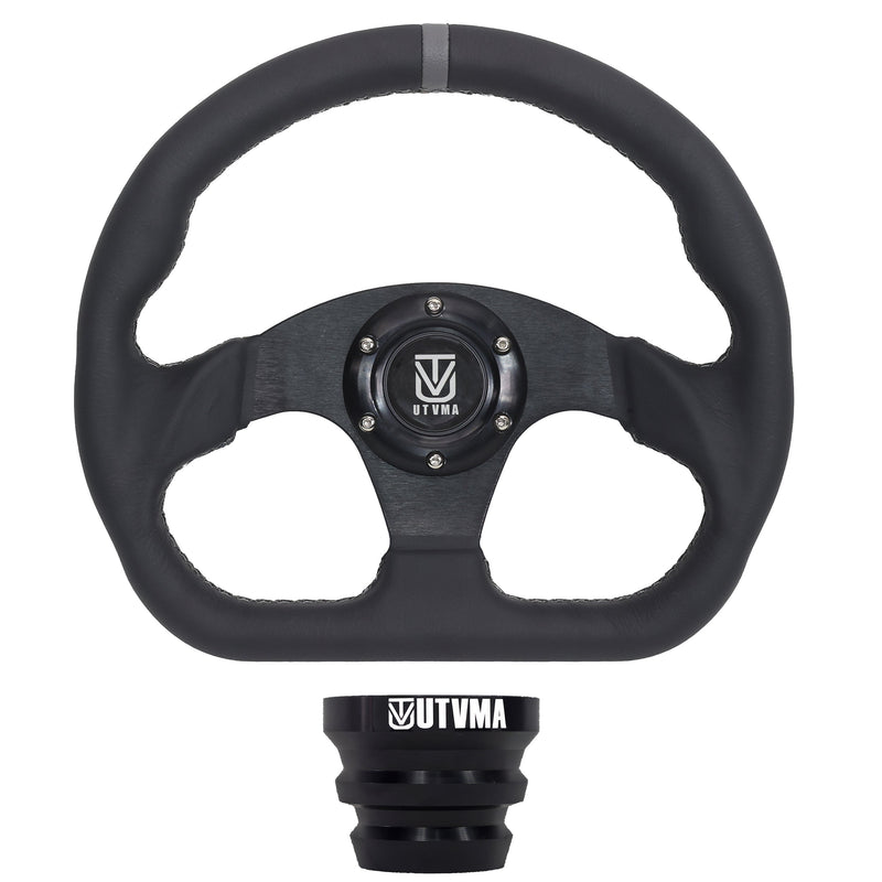 Load image into Gallery viewer, UTVMA DriftX Leather Steering Wheel With Hub (Polaris and Can Am Models)
