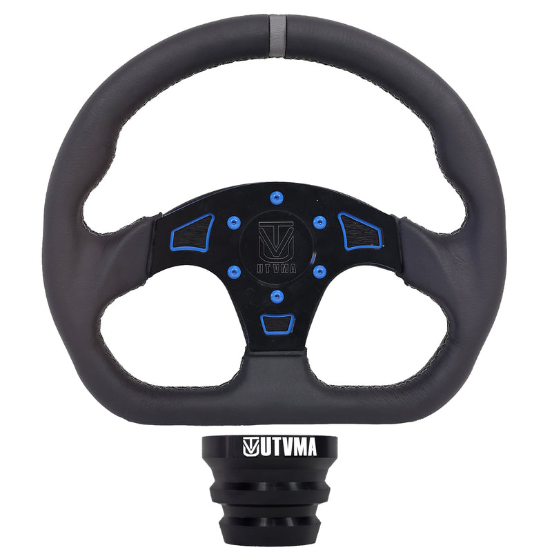 Load image into Gallery viewer, UTVMA DriftX Leather Steering Wheel With Hub (Polaris and Can Am Models)
