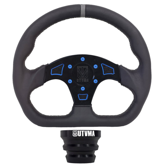 UTVMA DriftX Leather Steering Wheel With Hub (Polaris and Can Am Models)