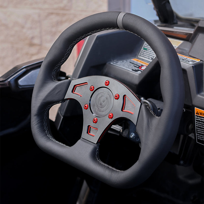 Load image into Gallery viewer, UTVMA DriftX Leather Steering Wheel With Hub (Polaris and Can Am Models)
