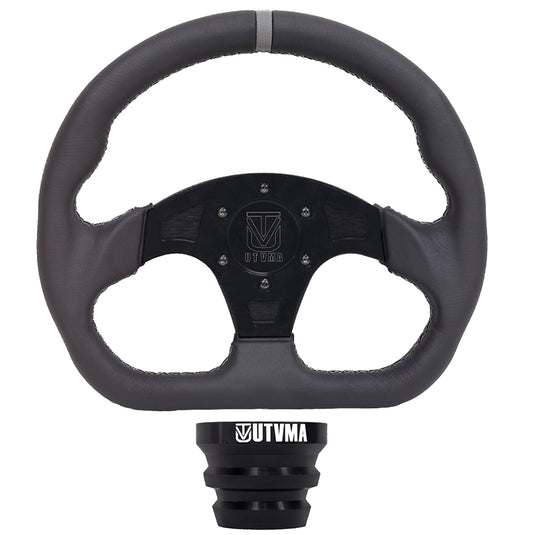 UTVMA DriftX Leather Steering Wheel With Hub (Polaris and Can Am Models)