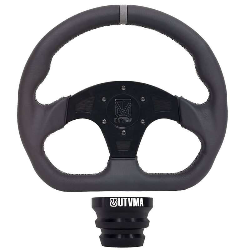 Load image into Gallery viewer, UTVMA DriftX Leather Steering Wheel With Hub (Polaris and Can Am Models)
