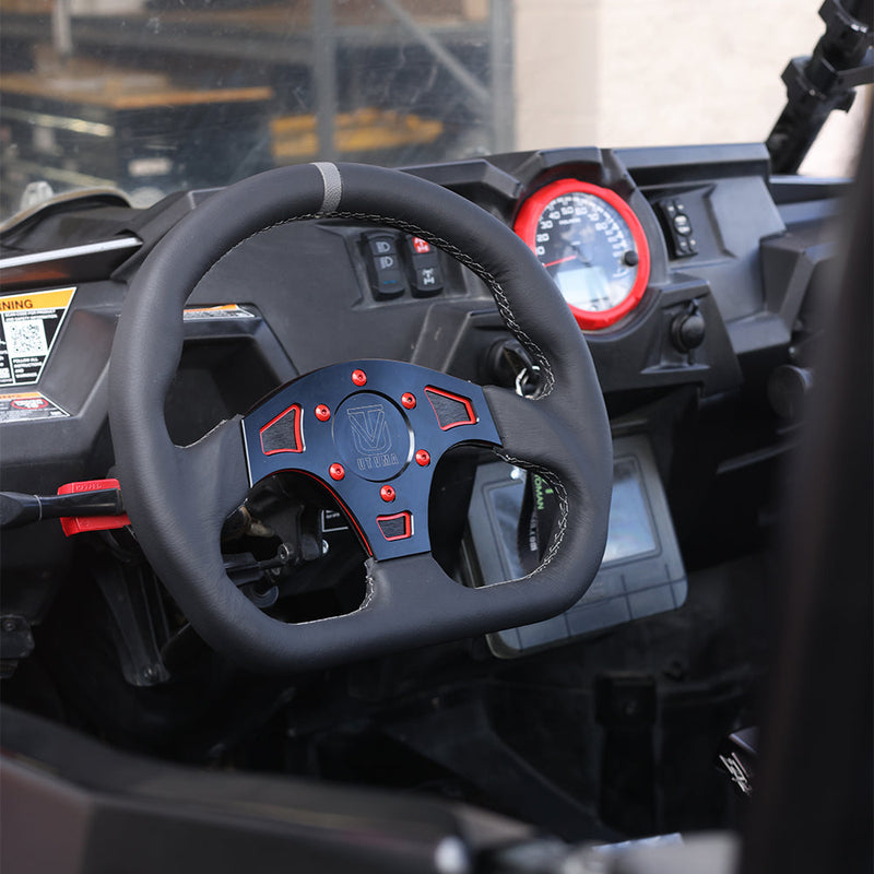 Load image into Gallery viewer, UTVMA DriftX Leather Steering Wheel With Hub
