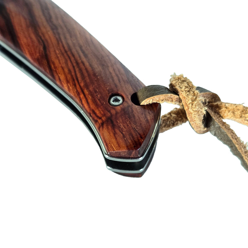 Load image into Gallery viewer, Damascus Steel EDC Folder Wood Handle Smooth Action 3.875" Blade
