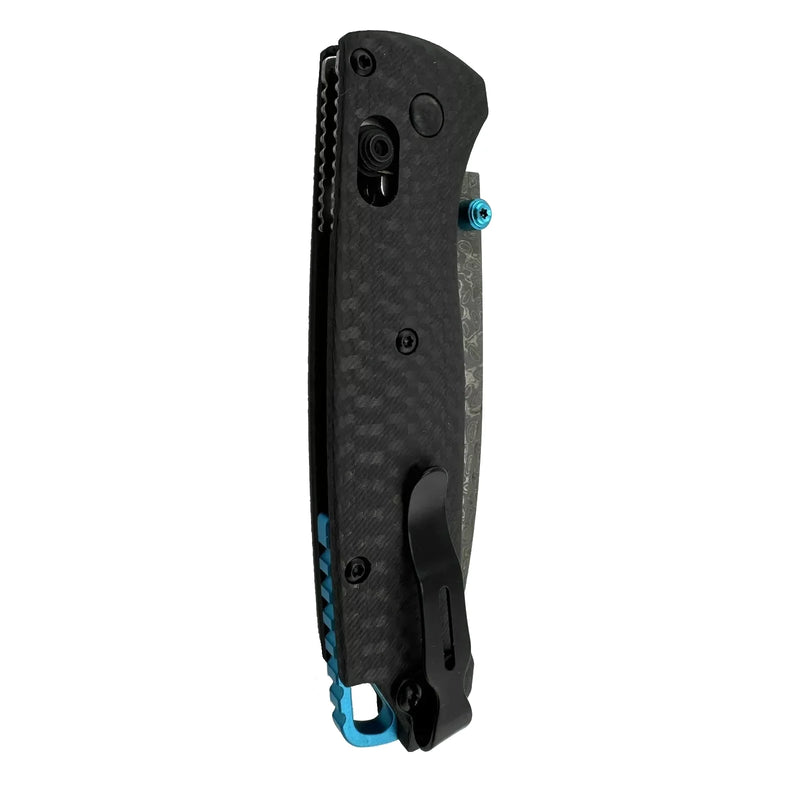 Load image into Gallery viewer, Damascus Folding Knife Carbon Fiber Handle with Pocket Clip - EDC Tactical Blade

