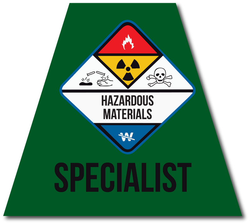 Load image into Gallery viewer, HAZMAT SPECIALIST REFLECTIVE HELMET (TET) TETRAHEDRON
