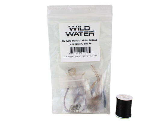 Dark Hendrickson Fly Tying Material Kit, size 14 | Wild Water Fly Fishing - Skoutley Outdoors LLC