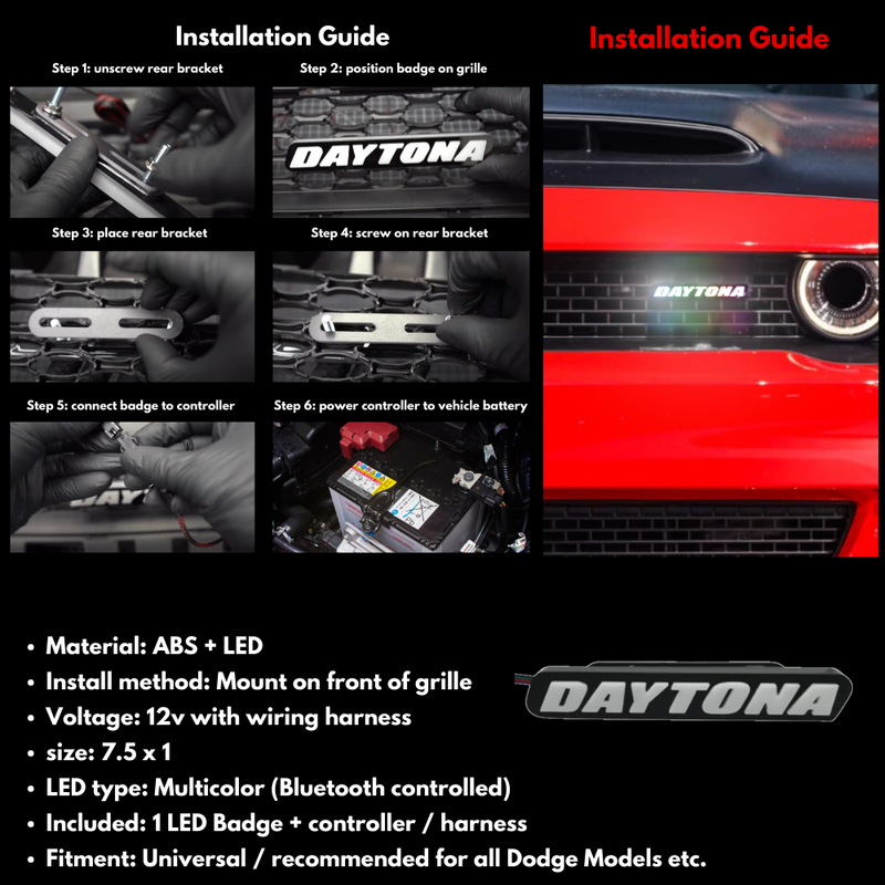 Load image into Gallery viewer, Daytona LED Badge: (Multicolor Flow)
