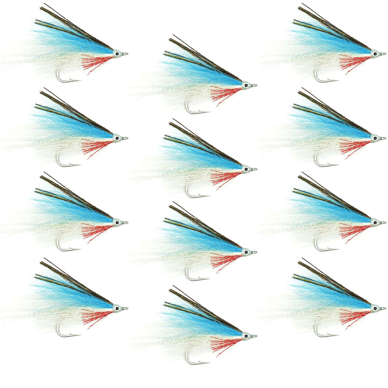 Load image into Gallery viewer, Lefty's Deceiver Saltwater Streamer Fly - Blue/White - 1 Dozen Hook Size 1/0

