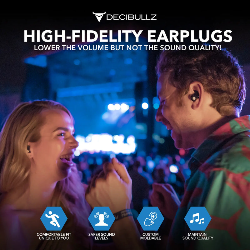 Load image into Gallery viewer, Custom Molded High-Fidelity Earplugs for Concerts, Musicians, Events, and Noise Sensitivity
