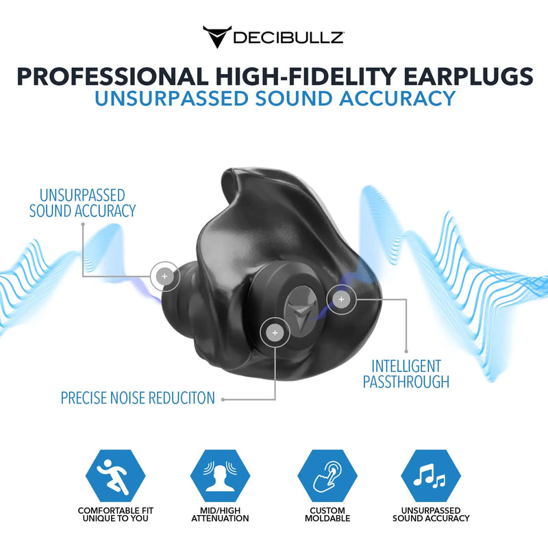 Load image into Gallery viewer, Custom Molded Professional High-Fidelity Filter Earplugs
